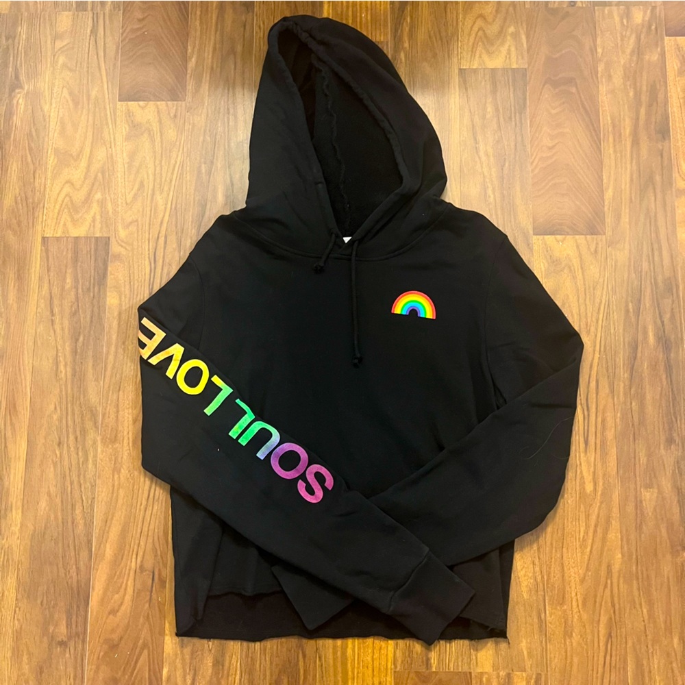 SoulCycle Pride cropped hoodie